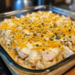 Creamy Ranch Chicken and Rice Casserole in 3 Easy Steps