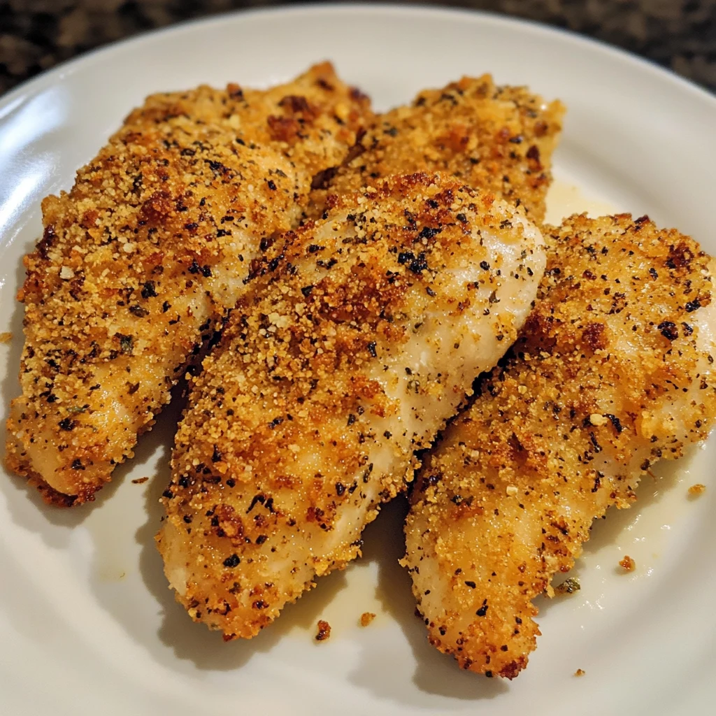 Crispy Garlic Parmesan Chicken Tenders – Easy & Tasty