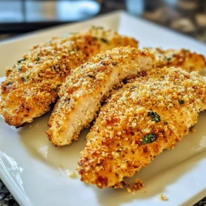 Crispy Garlic Parmesan Chicken Tenders – Easy & Tasty
