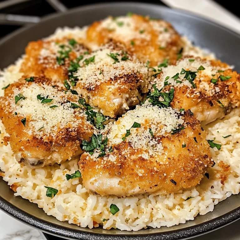 Crispy Garlic Parmesan Chicken and Rice 4 Servings Easy Delicious