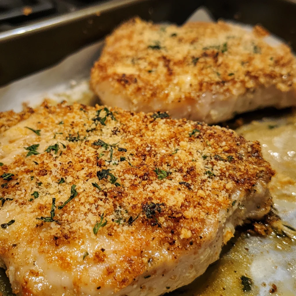 Crispy Parmesan Crusted Pork Chops 4 Servings Easy Delicious