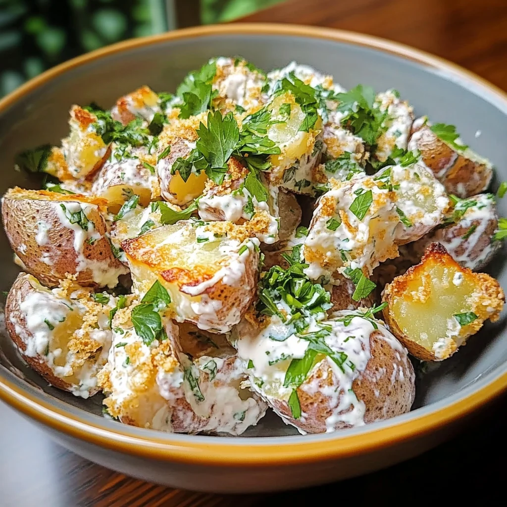 Crispy Smashed Potato Salad 4 Servings Ultimate Delicious