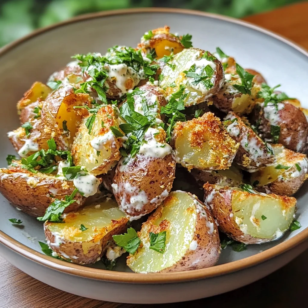 Crispy Smashed Potato Salad 4 Servings Ultimate Delicious