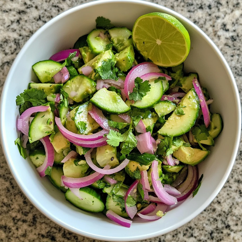 Cucumber Avocado Salad 4 Servings Easy Delicious