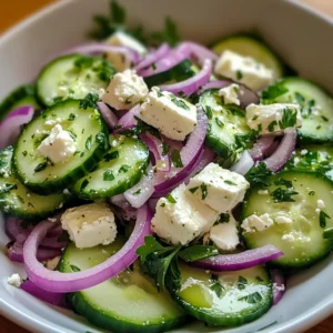 Cucumber Feta Salad 7 Ingredients Perfect Delicious