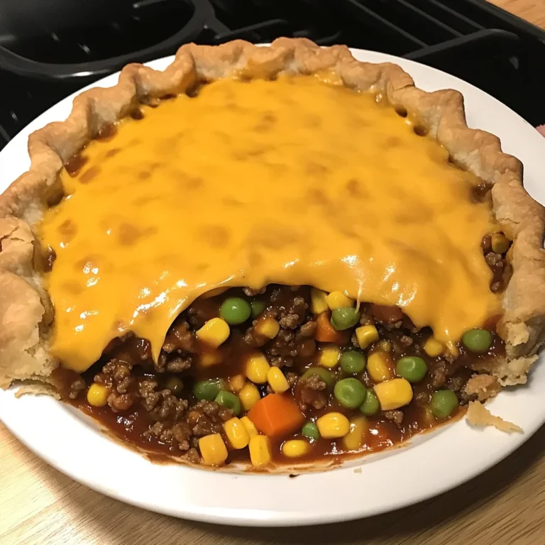 Easy Deep Dish BBQ Cheeseburger Pie for Meat Lovers