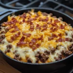 Double Cheese Bacon Burger Skillet 30 Minutes Awesome Delicious