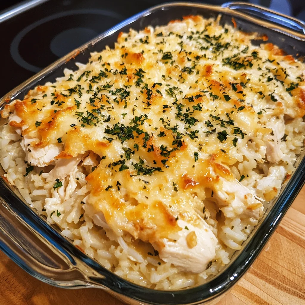Garlic Butter Chicken and Rice Casserole 30 Minutes Easy Delicious