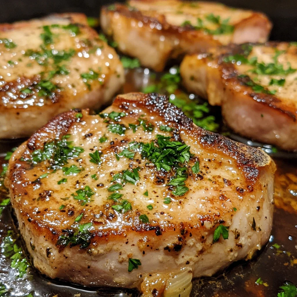 Garlic Butter Pork Chops 4 Servings Ultimate Delicious