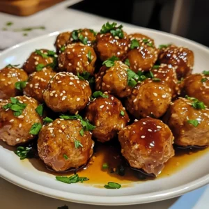 Easy Honey Garlic Glazed Chicken Meatball Bites Recipe
