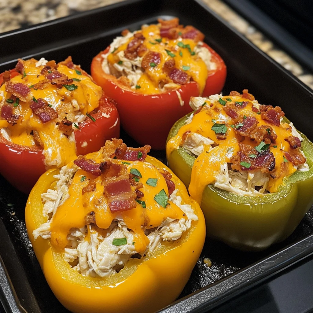 Loaded Marry Me Chicken Stuffed Peppers 4 Servings Easy Delicious