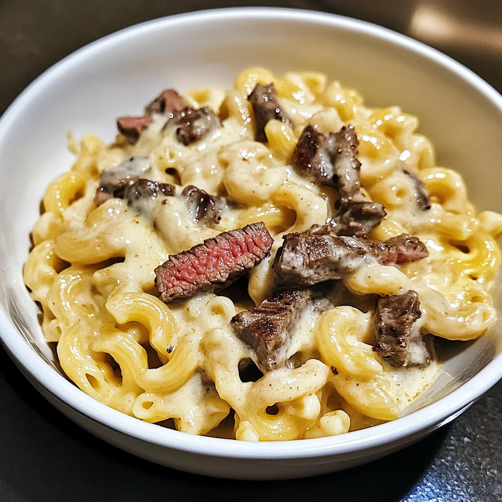Easy Loaded Philly Cheesesteak Mac in One Dish