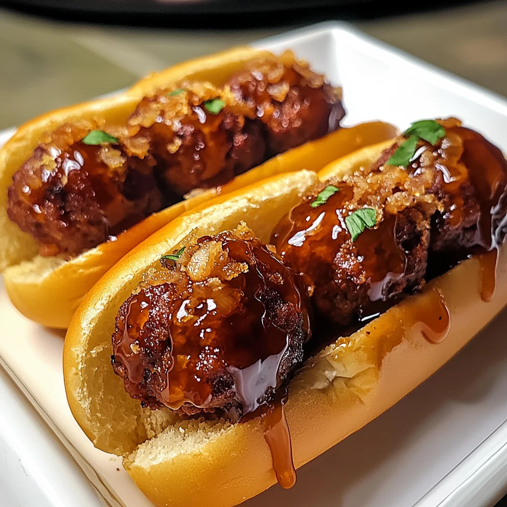 Maple Bourbon Bacon Glazed Meatball Subs 30 Minutes Easy Delicious
