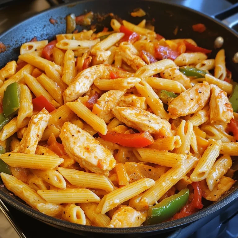 One Pan Cheesy Chicken Fajita Pasta 30 Minutes Easy Delicious