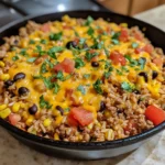 One Pan Cheesy Taco Ground Beef Skillet 30 Minutes Easy Delicious