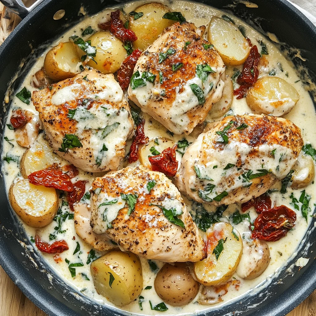 One-Pan Marry Me Chicken and Potatoes 30 Minutes Easy Delicious