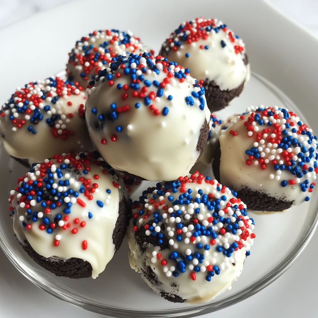 Easy Patriotic Oreo Balls Recipe for July 4th Treats