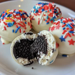 Easy Patriotic Oreo Balls Recipe for July 4th Treats