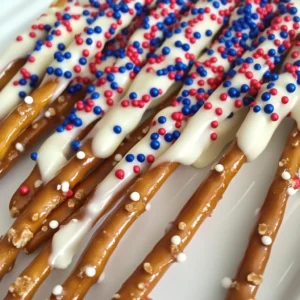 Patriotic Pretzel Rods 12 Servings Easy Delicious