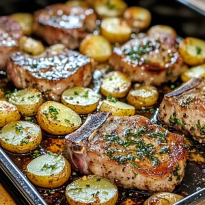 Sheet Pan Pork Chops and Potatoes 30 Minutes Easy Delicious