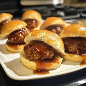 Smoky BBQ Bacon Ranch Meatball Sliders 6 Ingredients Easy Delicious