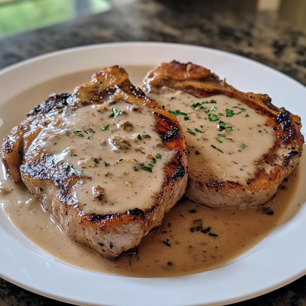 Smothered Boneless Pork Chops 4 Ingredients Easy Delicious