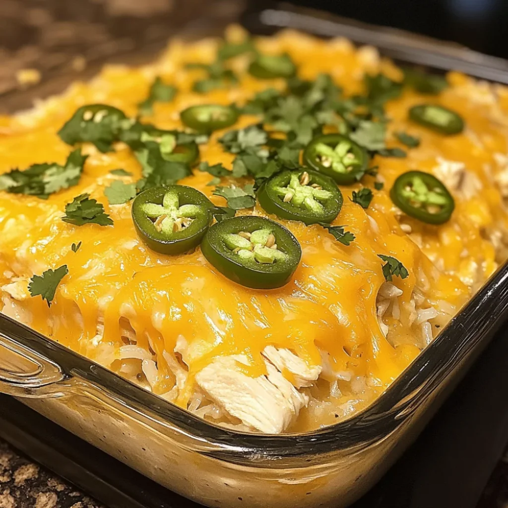 Best Spicy Cheddar Jalapeño Chicken Casserole Recipe