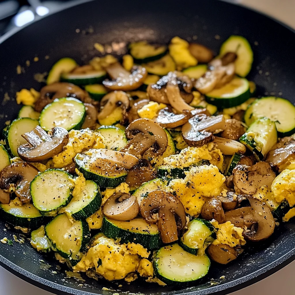 Veggie-Packed Zucchini & Mushroom Scramble 5 Steps Easy Delicious