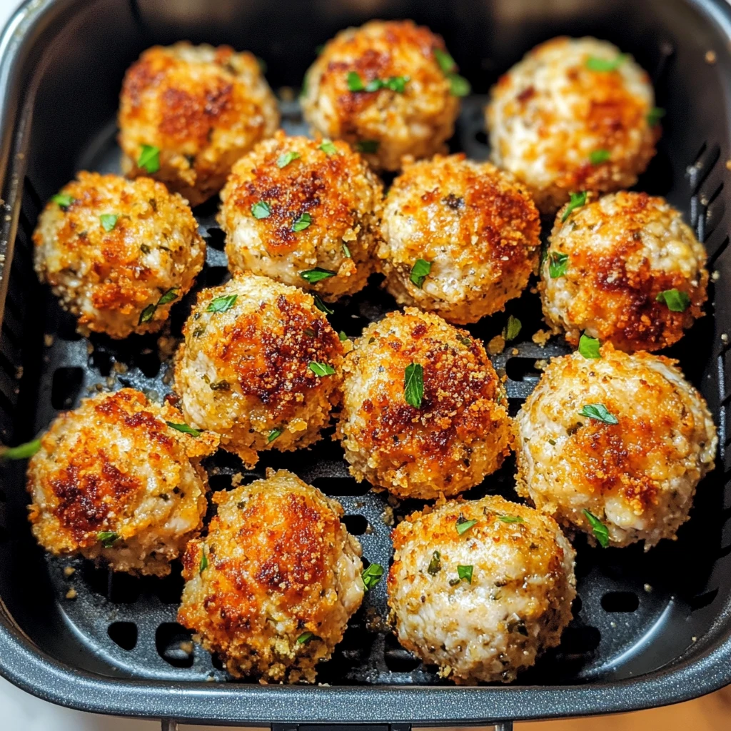 Air Fryer Chicken Meatballs 10 Ingredients Easy Delicious