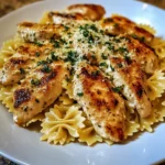 Bowtie Pasta with Creamy Lemon Garlic Chicken - 30 Minutes Easy Delicious