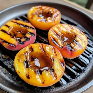 Caramelized Grilled Summer Peaches 4 Servings Easy Delicious