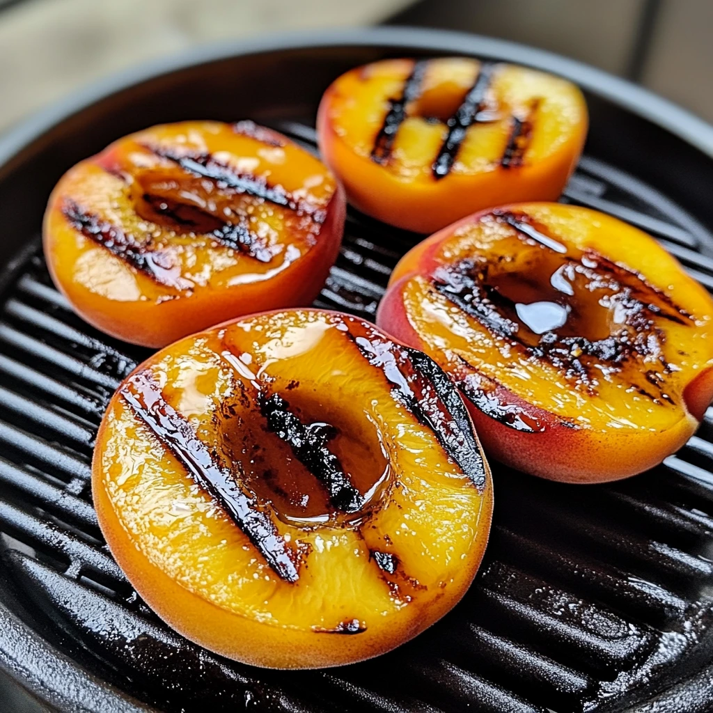 Caramelized Grilled Summer Peaches 4 Servings Easy Delicious