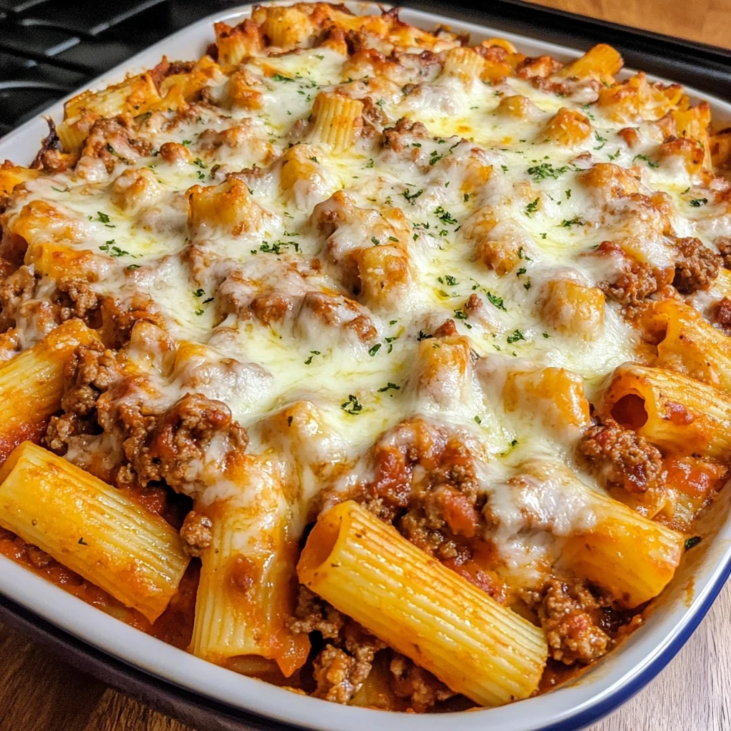 Cheesy Beef Rigatoni Bake 4 Servings Ultimate Delicious