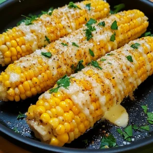 Cheesy Garlic Butter Corn on the Cob 4 Servings Amazing