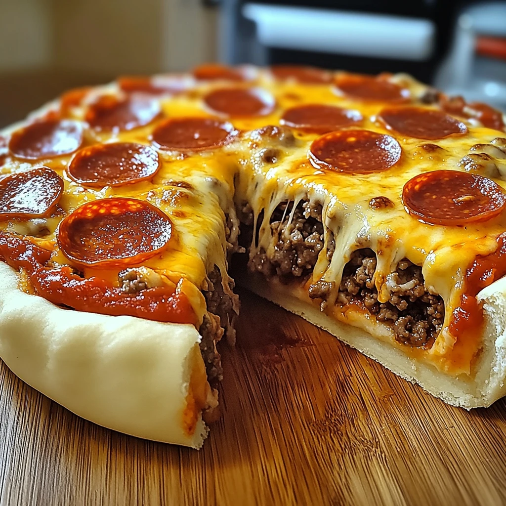 Cheesy Pizza Burger Pie 30 Minutes Easy Delicious