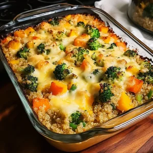 Cheesy Veggie Quinoa Casserole 4 Servings Easy Delicious