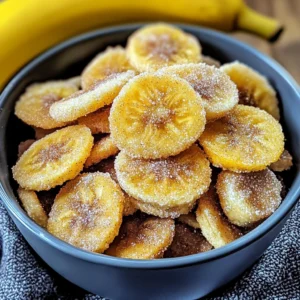 Cinnamon Sugar Air Fryer Banana Chips 8 Minutes Easy Delicious