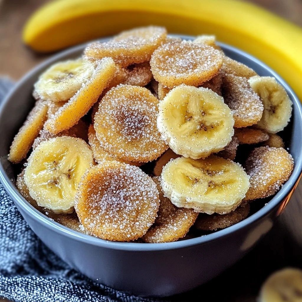Cinnamon Sugar Air Fryer Banana Chips 8 Minutes Easy Delicious
