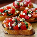 Classic Italian Bruschetta 4 Servings Perfect Delicious