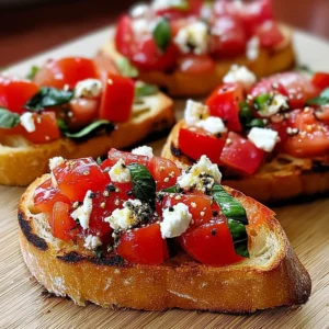 Classic Italian Bruschetta 4 Servings Perfect Delicious