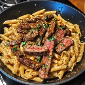 Creamy Cajun Spicy Garlic Butter Steak Pasta Skillet 30 Minutes Easy Delicious