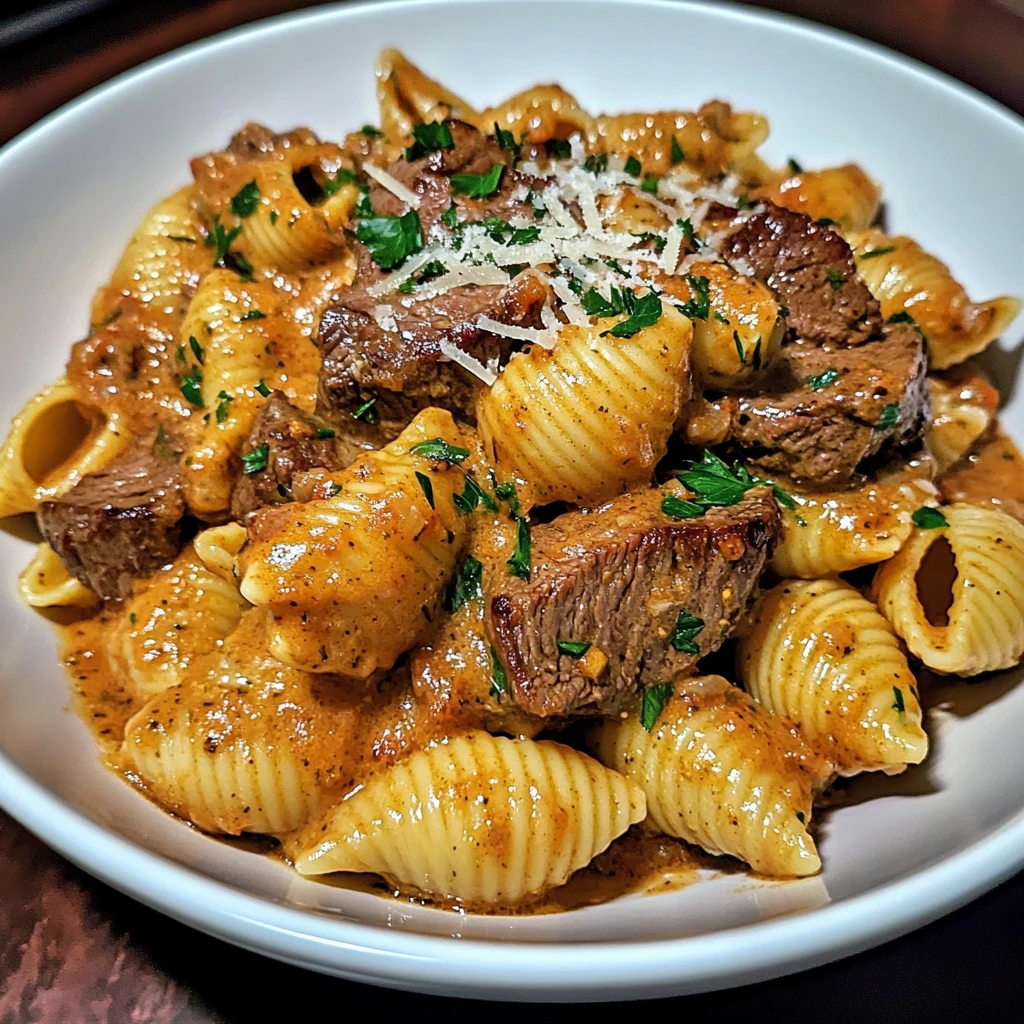 Creamy Paprika Steak Shells 4 Servings Ultimate Delicious