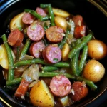 Crockpot Kielbasa and Green Beans 4 Servings Easy Delicious