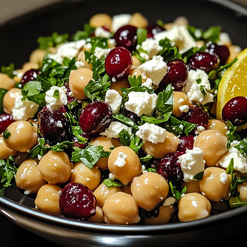 Feta and Cranberry Chickpeas 5 Steps to Perfect Salad