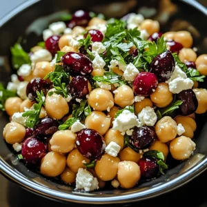 Feta and Cranberry Chickpeas 5 Steps to Perfect Salad