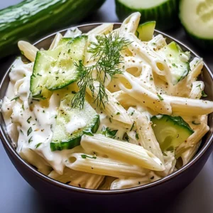 Fresh Cucumber Pasta Salad 4 Servings Easy Delicious