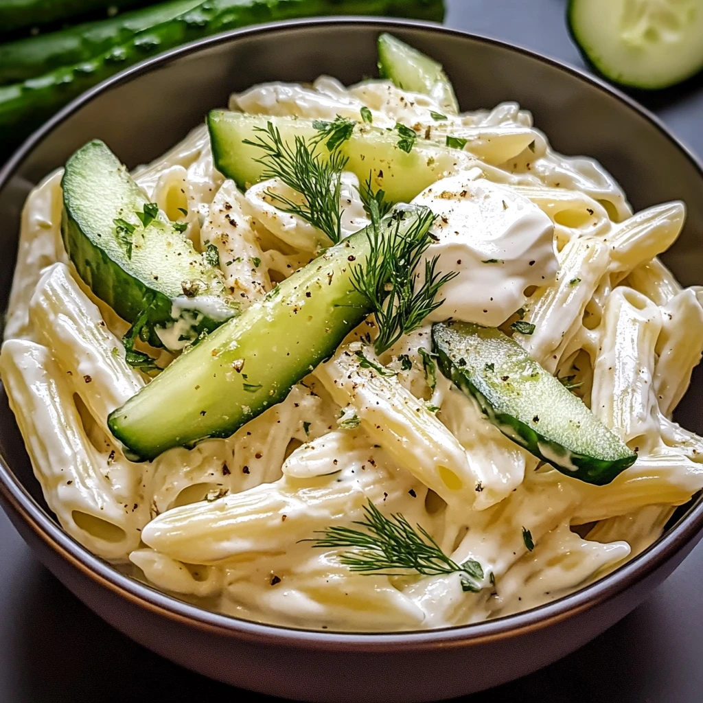 Fresh Cucumber Pasta Salad 4 Servings Easy Delicious