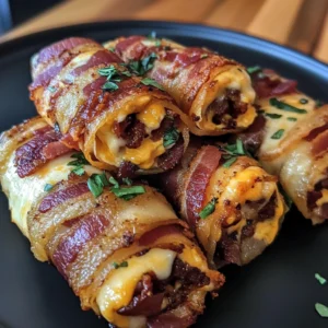Garlic Butter Bacon Rollups 6 Ingredients Easy Delicious