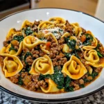 Garlic Butter Beef and Spinach Tortellini 30 Minutes Easy Delicious