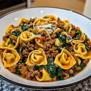 Garlic Butter Beef and Spinach Tortellini 30 Minutes Easy Delicious
